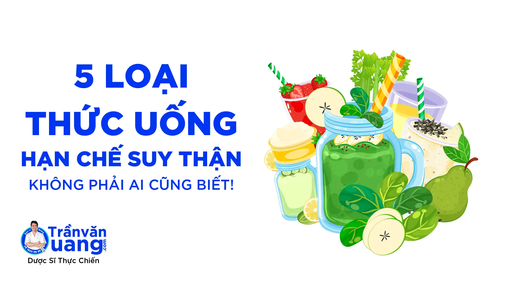 5 thức uống dành cho người suy thận - có thể thay thế bữa ăn phụ
