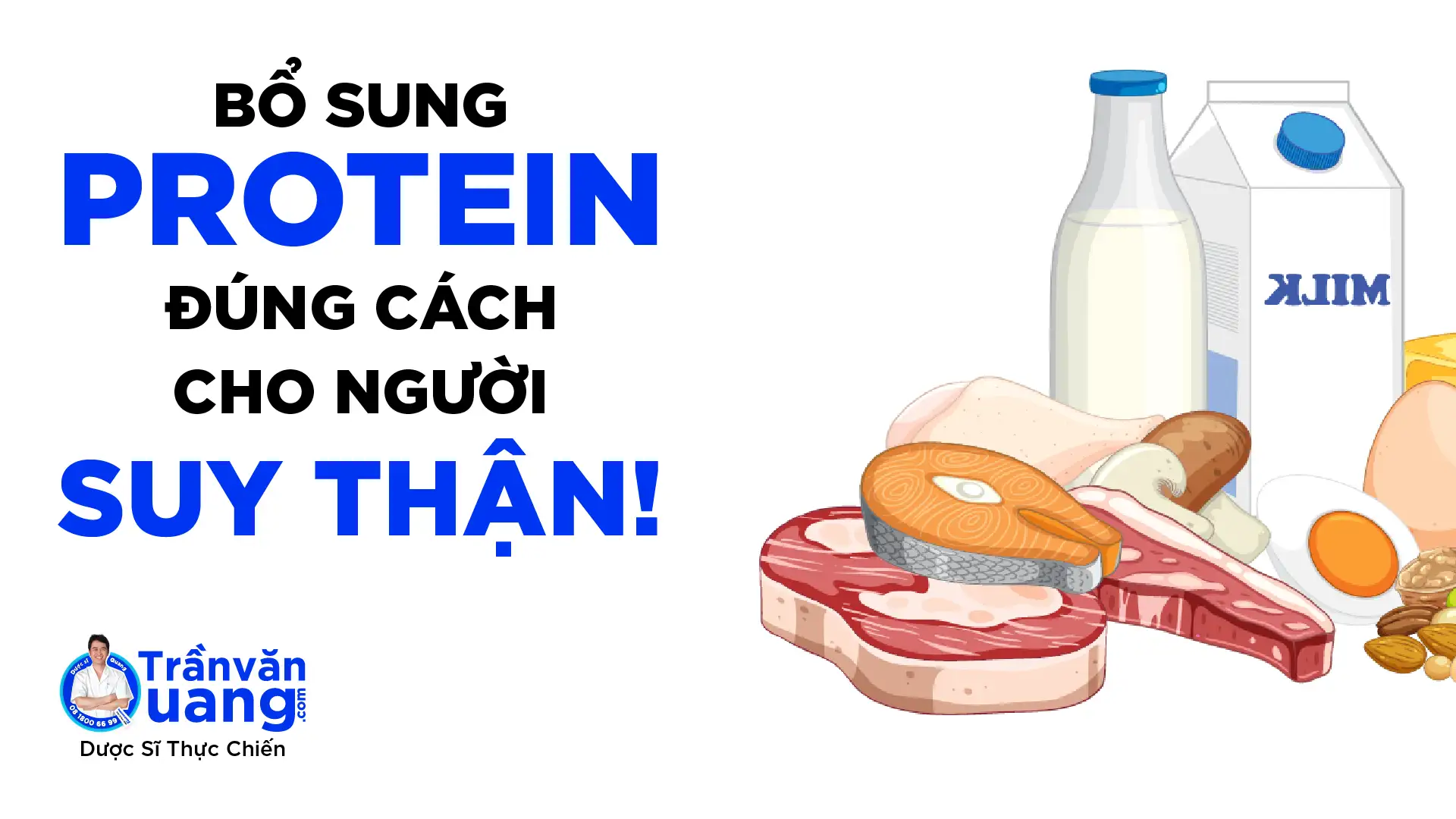 Thận yếu nên ăn gì - Cách bổ sung Protein cho người suy thận!