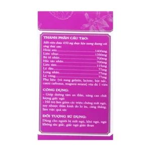 Dưỡng Tâm An Thần TM Trang Minh 60 viên