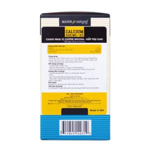 Mason Chewable Calcium 600mg + D3 100 viên