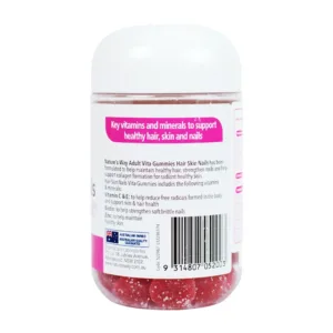 Adult Vita Gummies Hair Skin Nails Nature's Way 60 viên