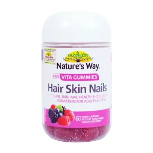 Adult Vita Gummies Hair Skin Nails Nature's Way 60 viên