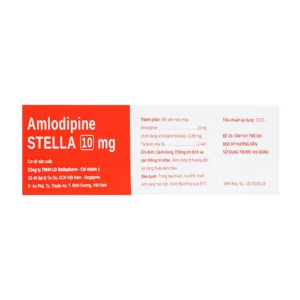 Amlodipine Stella 10mg 3 vỉ x 10 viên