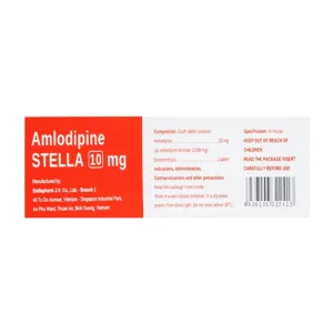 Amlodipine Stella 10mg 3 vỉ x 10 viên