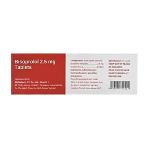 Bisoprolol 2.5mg Tablets Stella 3 vỉ x10 viên