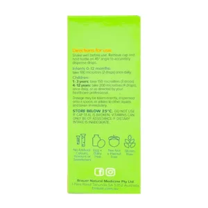 Brauer Baby Kids D3+K2 High Potency MK-7 Drops 10ml