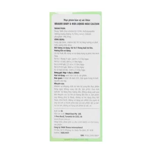 Brauer Baby Kids Liquid Milk Calcium 200ml
