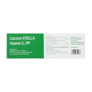 Calcium Stella Vitamin C, PP Stellapharm 20 ống x 5ml