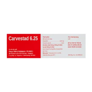 Carvestad 6.25 Stellapharm 3 vỉ x 10 viên