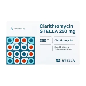 Clarithromycin Stella 250mg 2 vỉ x 10 viên