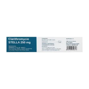 Clarithromycin Stella 250mg 2 vỉ x 10 viên