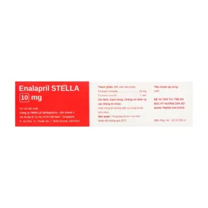 Enalapril Stella 10mg 3 vỉ x 10 viên