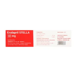 Enalapril Stella 10mg 3 vỉ x 10 viên