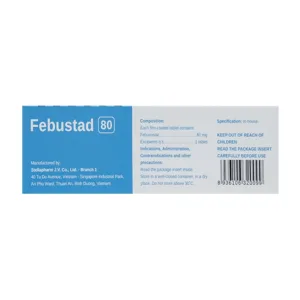 Febustad 80mg Stella 3 vỉ x 10 viên