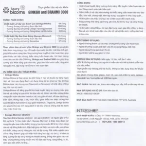 Hdsd Ginkgo and Brahmi 3000 Henry Blooms