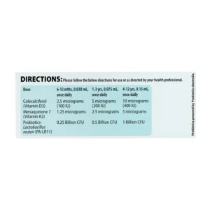 Infant Liquid D3 K2 With Probiotic Henry Blooms 9.75ml