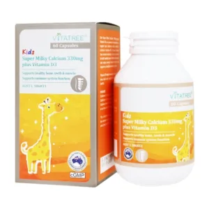 Kids Super Milky Calcium 330mg Plus Vitamin D3 Vitatree 60 viên
