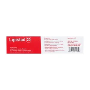 Lipistad 20 Stellapharm 3 vỉ x 10 viên