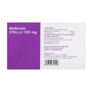Metformin Stella 1000mg 6 vỉ x 10 viên
