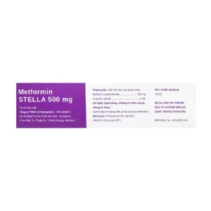 Metformin Stella 500mg 3 vỉ x 10 viên