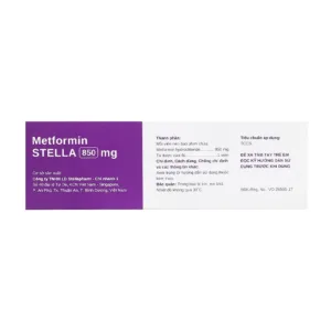 Metformin Stella 850mg 4 vỉ x 15 viên