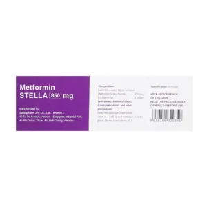 Metformin Stella 850mg 4 vỉ x 15 viên