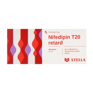 Nifedipin T20 Retard Stellapharm 10 vỉ x 10 viên