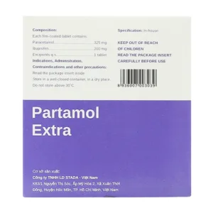 Partamol Extra Stellapharm 10 vỉ x 4 viên